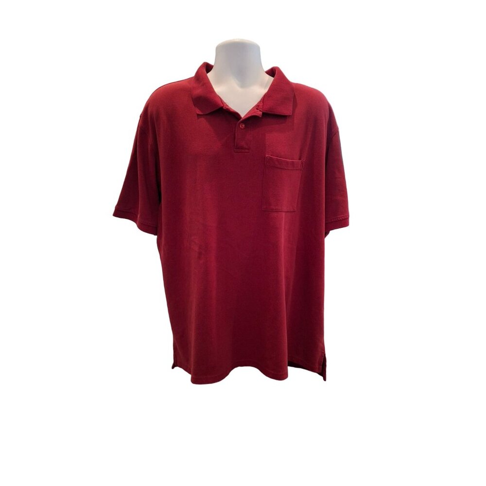 Lyndon Sport  Short Sleeve Polo Shirt Mens 2XL Burgundy